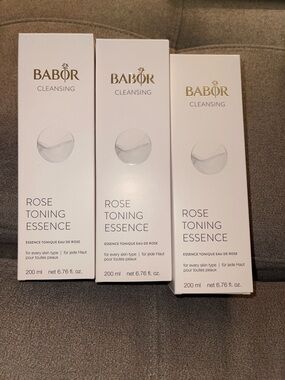 NIB (3) BABOR CLEANSING ROSE TONING ESSENCE 6.76 FL OZ 200 ML